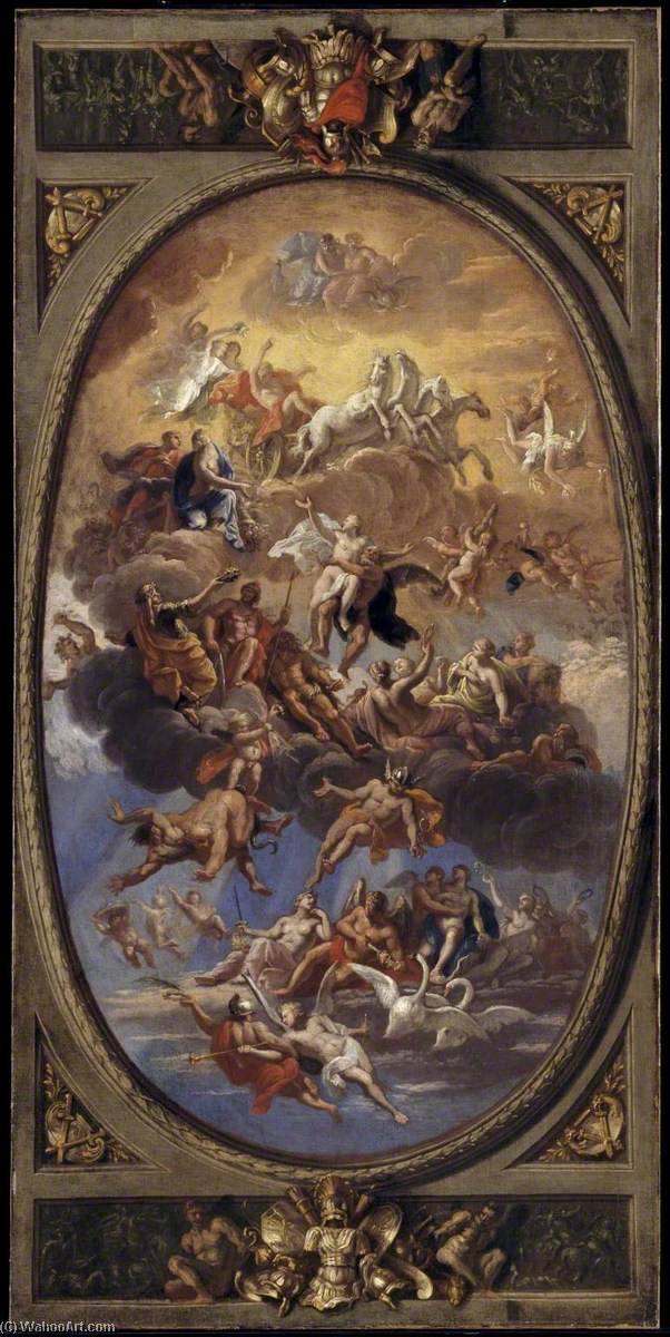 Sketch For A Ceiling Decoration An Assembly Of The Gods — Antonio Verrio