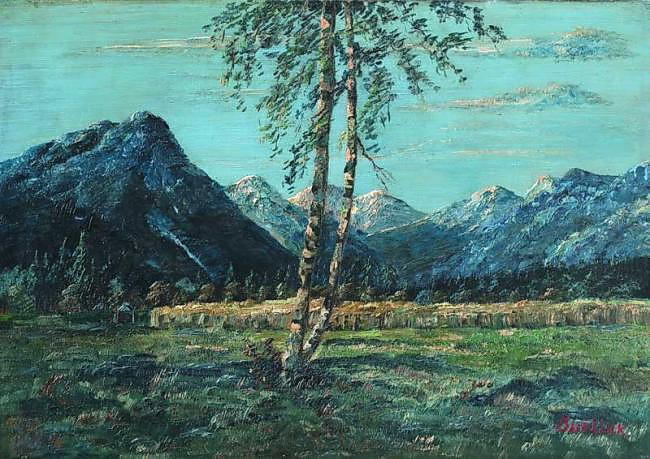 Mountain Landscape — David Davidowitsch Burliuk