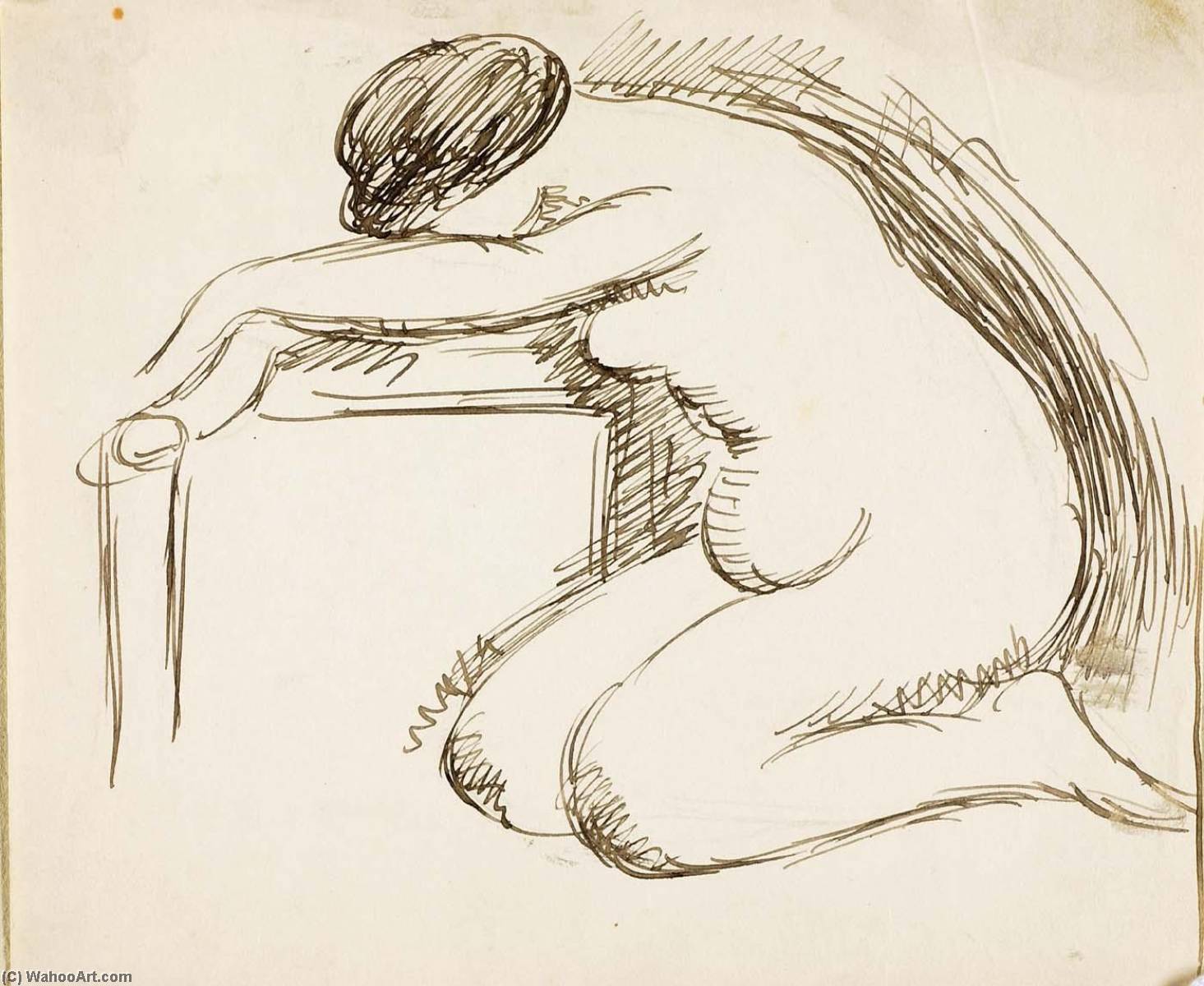 Female Nude On Knees — Carl Newman