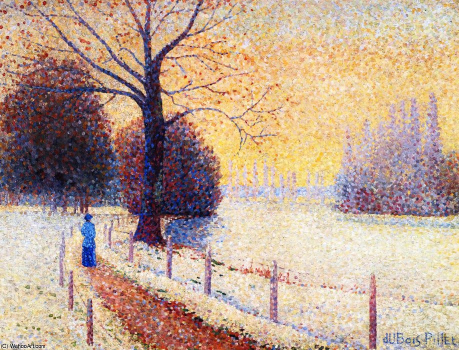 Le Puy In The Snow — Albert Dubois Pillet