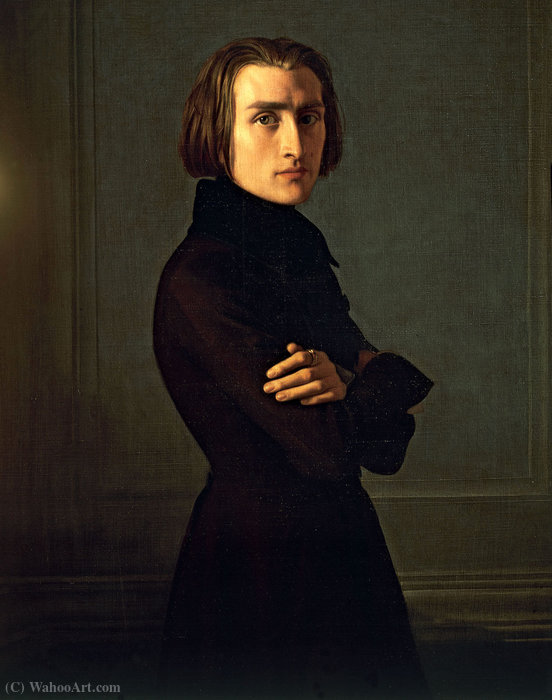 Portrait Of Franz Liszt — Henri Lehmann