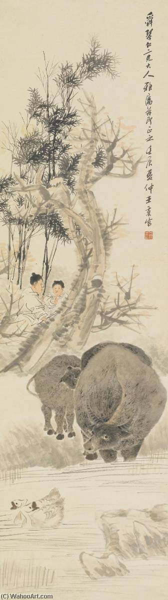 Buffalo, Herdboys And Geese — Wang Zhen