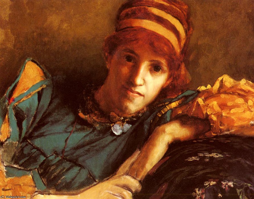 Sir Laurence Portrait Of Miss Laura Theresa Epps — Lourens Alma Tadema