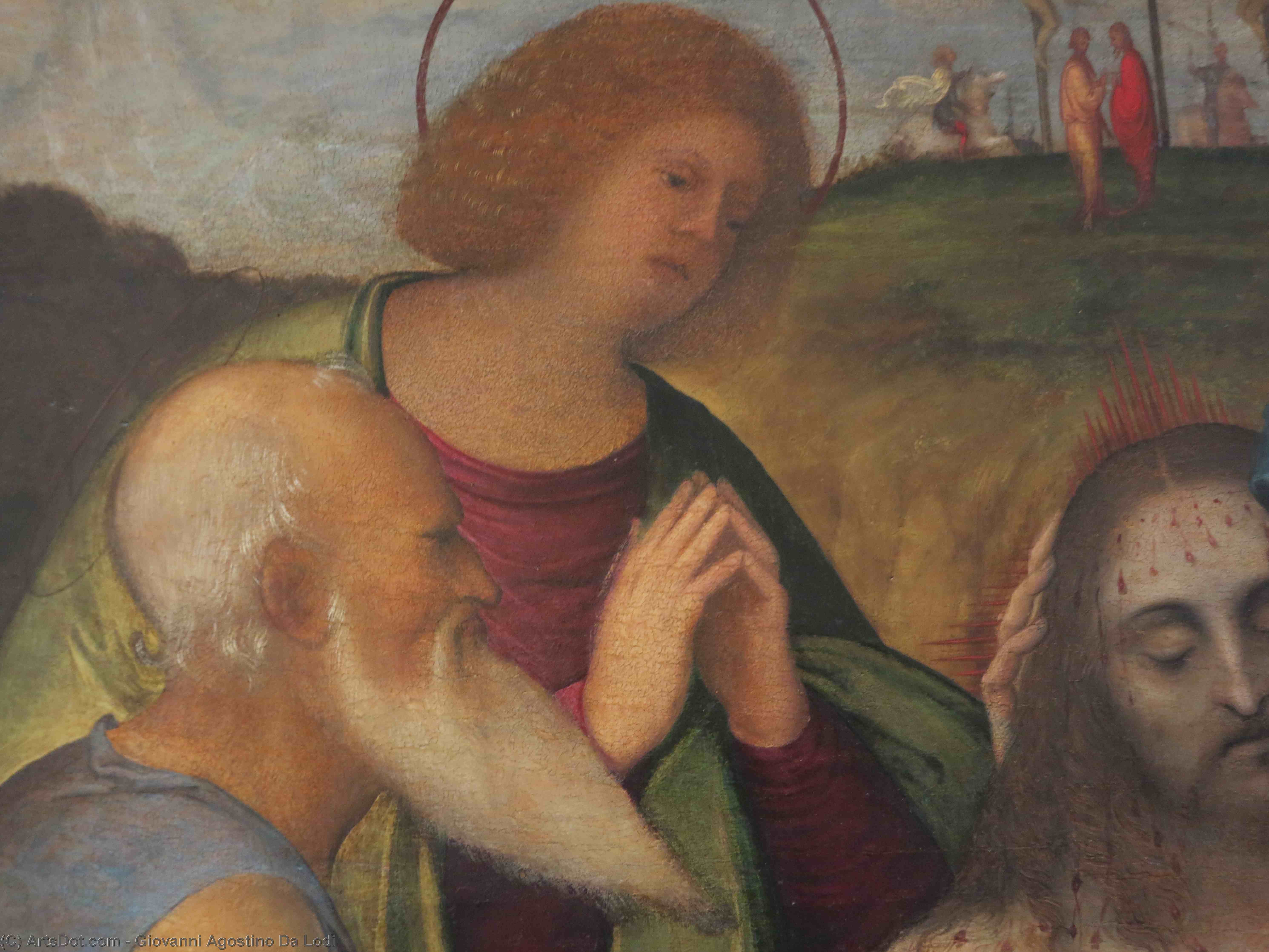 Pieta With Saints And Devotee Of Giovanni Agostino Da Lodi — Giovanni Agostino Da Lodi
