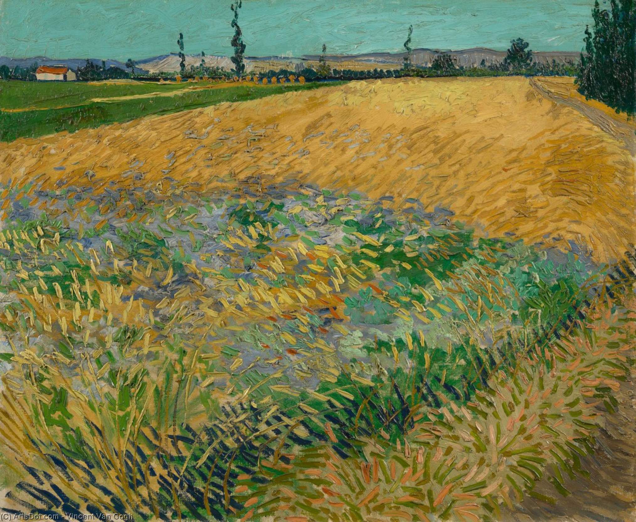 Wheat Field With The Alpilles Foothills In The Background — Vincent Willem Van Gogh