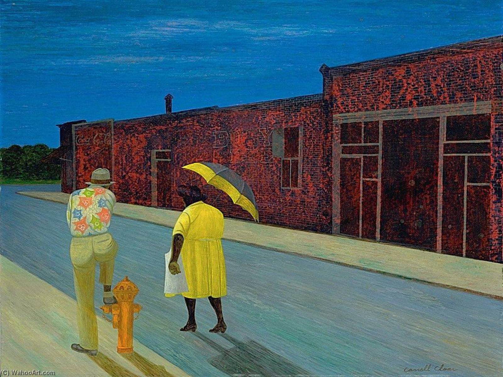 Umbrella Lady — Carroll Cloar
