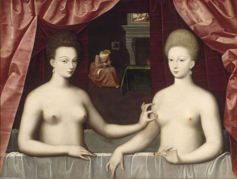 Gabrielle D’estrées And One Of Her Sisters — Toussaint Dubreuil