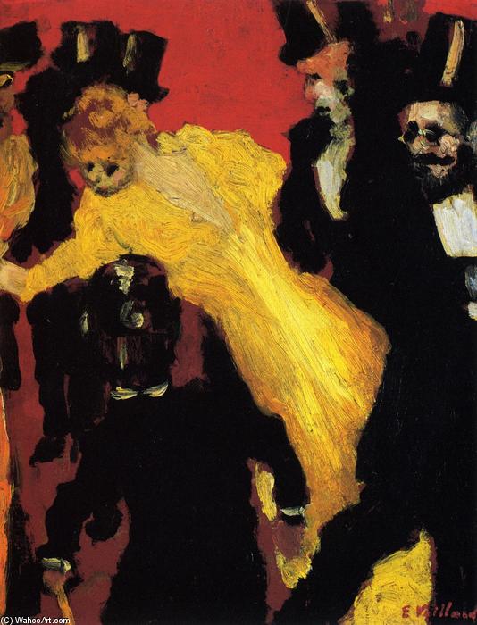 A Theater Corridor With Toulouse-lautrec — Jean-édouard Vuillard