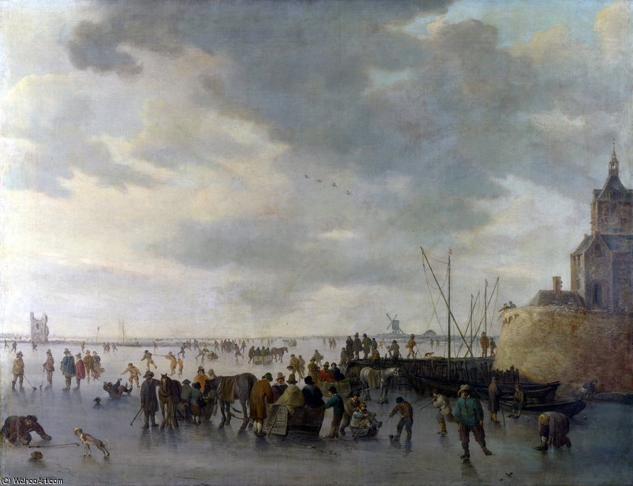 A Scene On The Ice Near Dordrecht — Jan Josephszoon Van Goyen