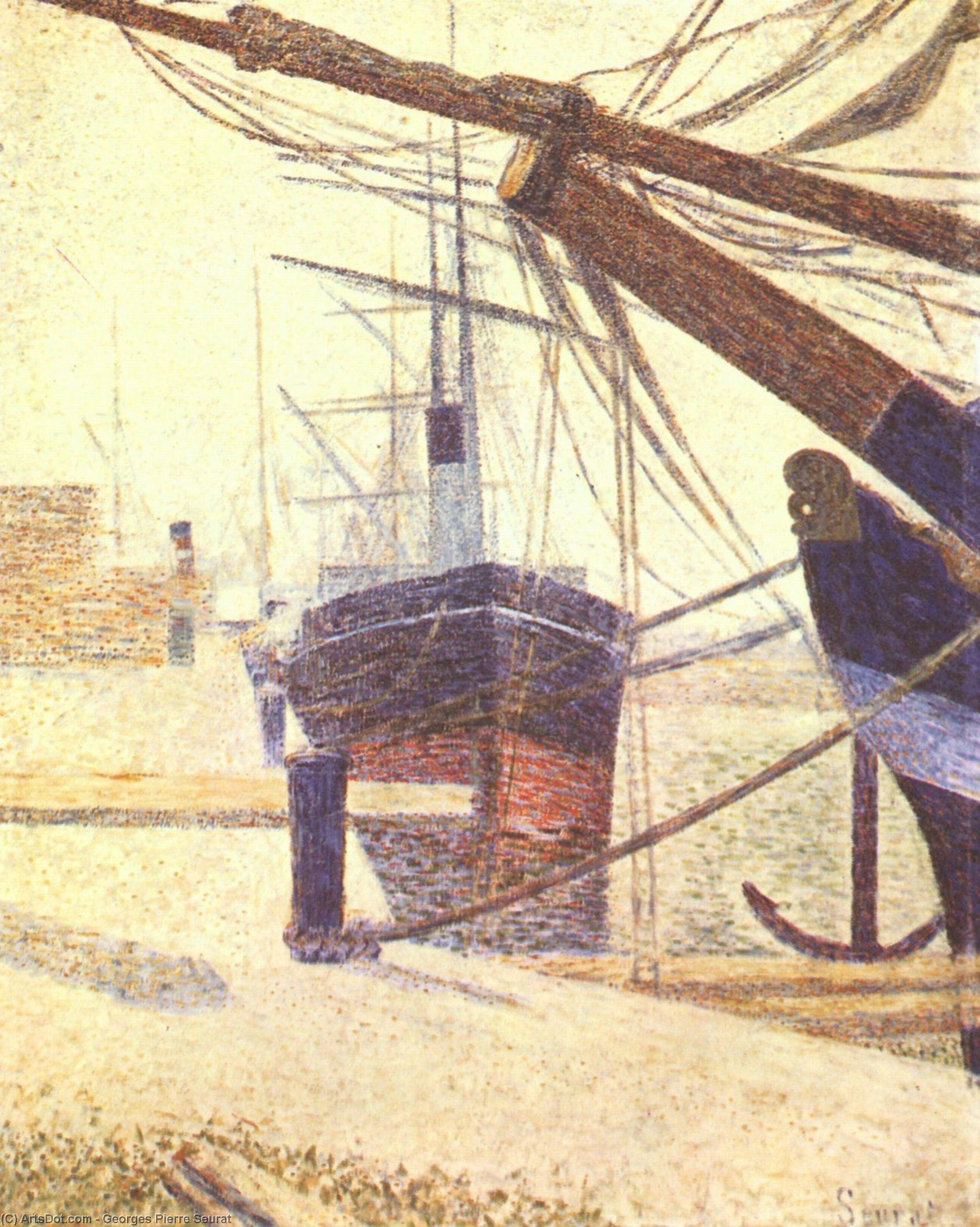 Harbor In Honfleur — Georges Seurat