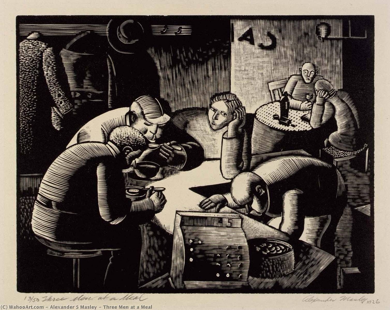 Three Men At A Meal — Alexander S Masley