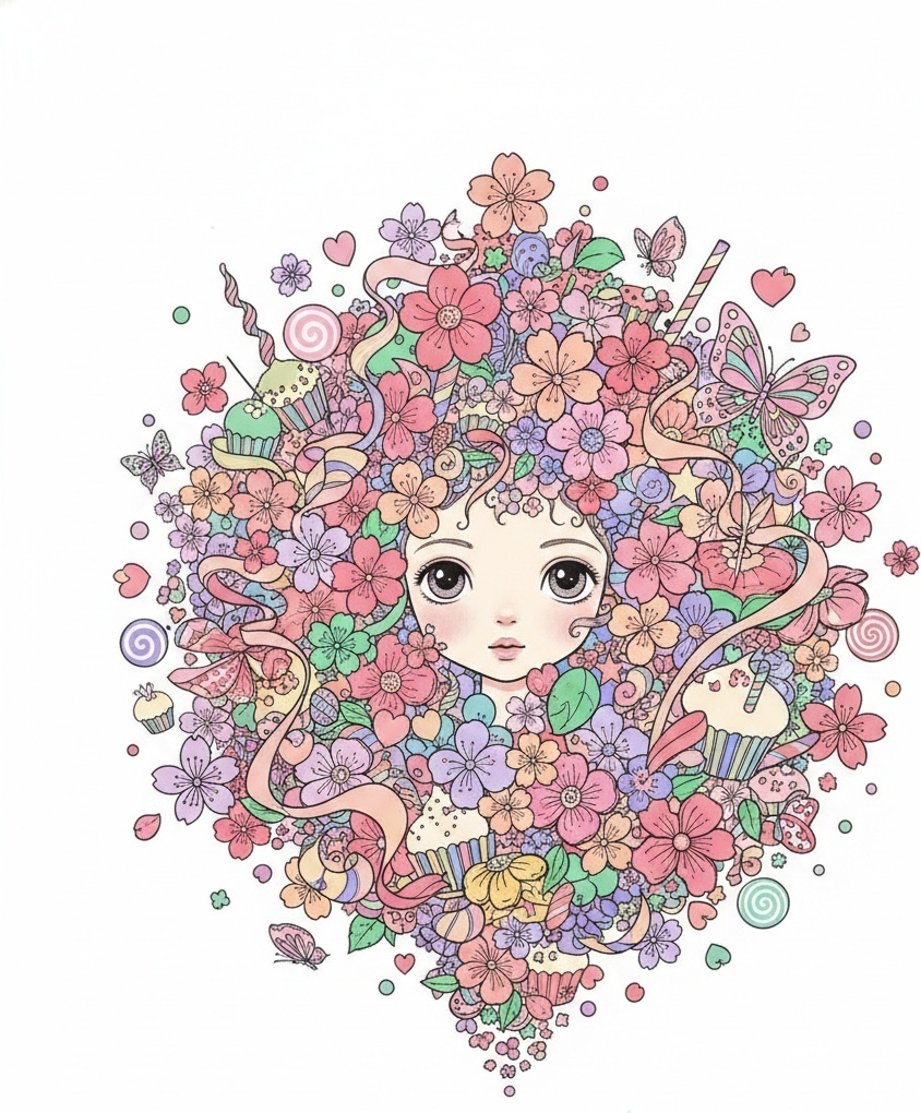 Ätherische Strahlkraft: Eine Heitere Symphonie Aus Pastellblüten Und Verträumten Floralen Orbits — Gabrielle Rolland