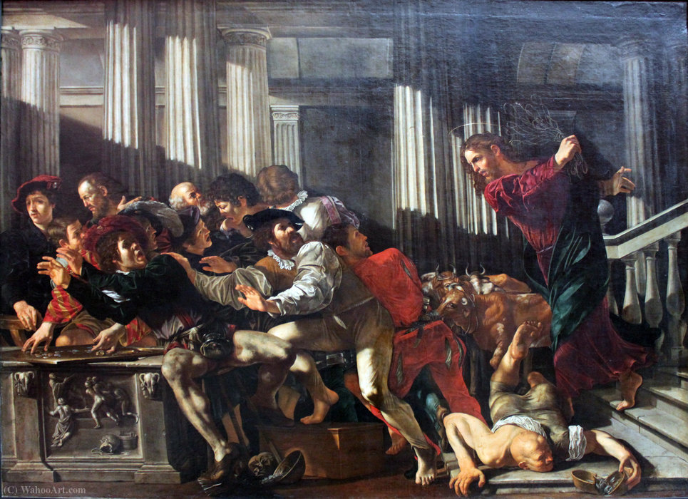 Christ Expulses The Money Changers Out Of The Temple — Cecco Del Caravaggio (francesco Buoneri)