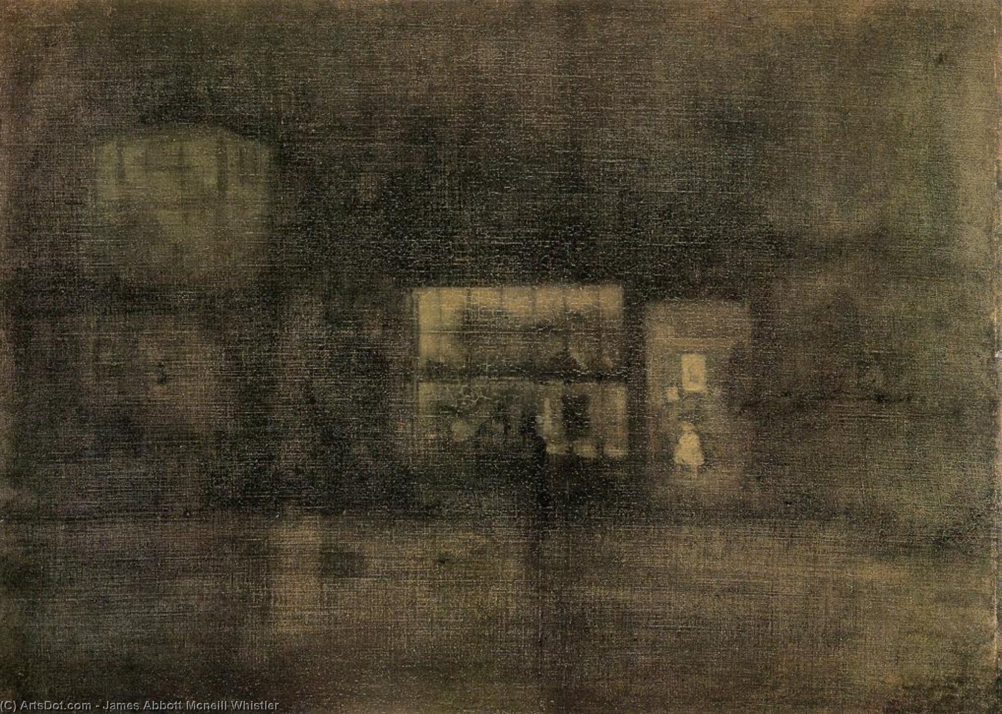 Nocturne: Schwarz Und Gold - Die Rag-werkstatt, Chelsea — James Abbott Mcneill Whistler