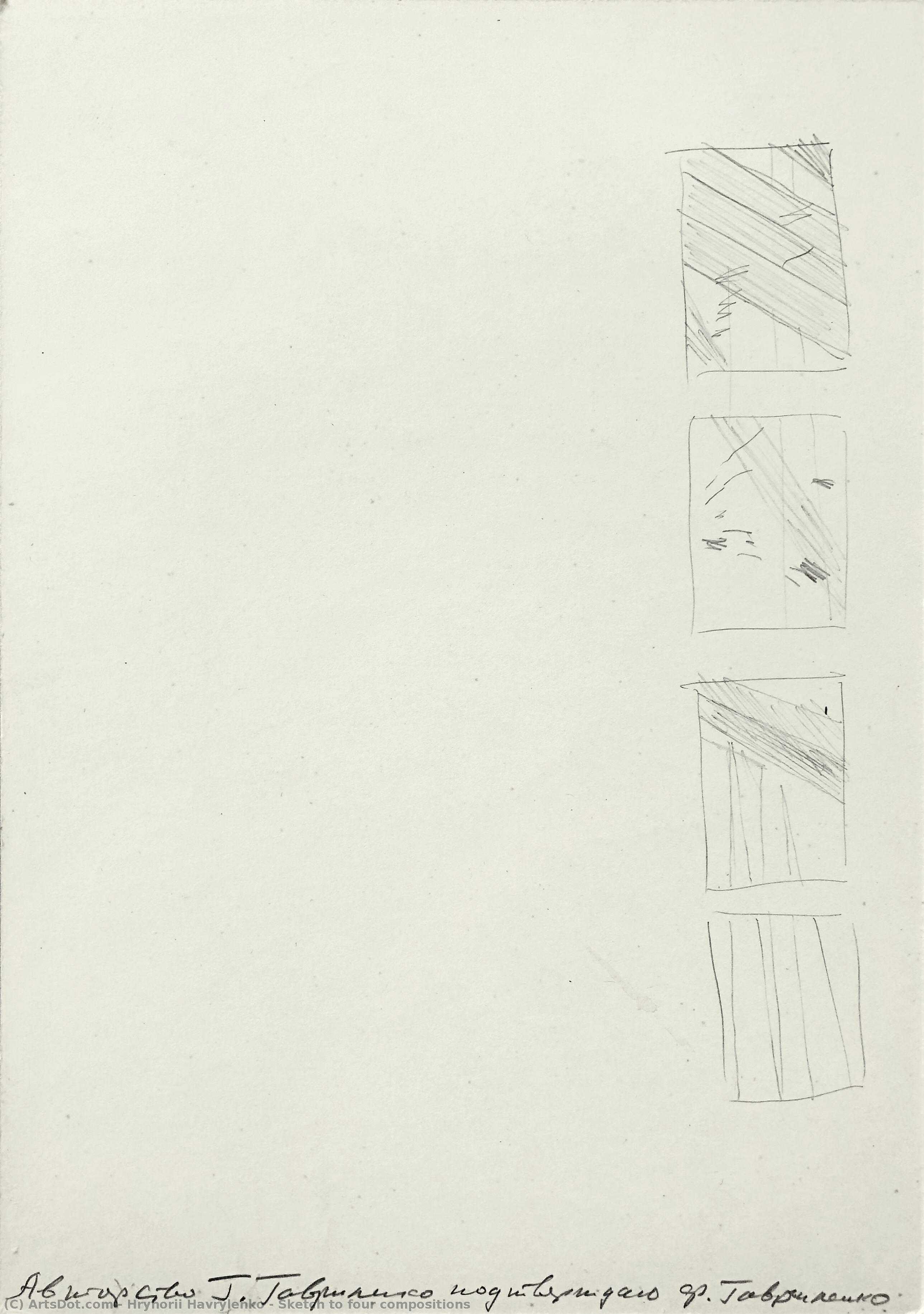 Sketch To Four Compositions — Hryhorii Havrylenko
