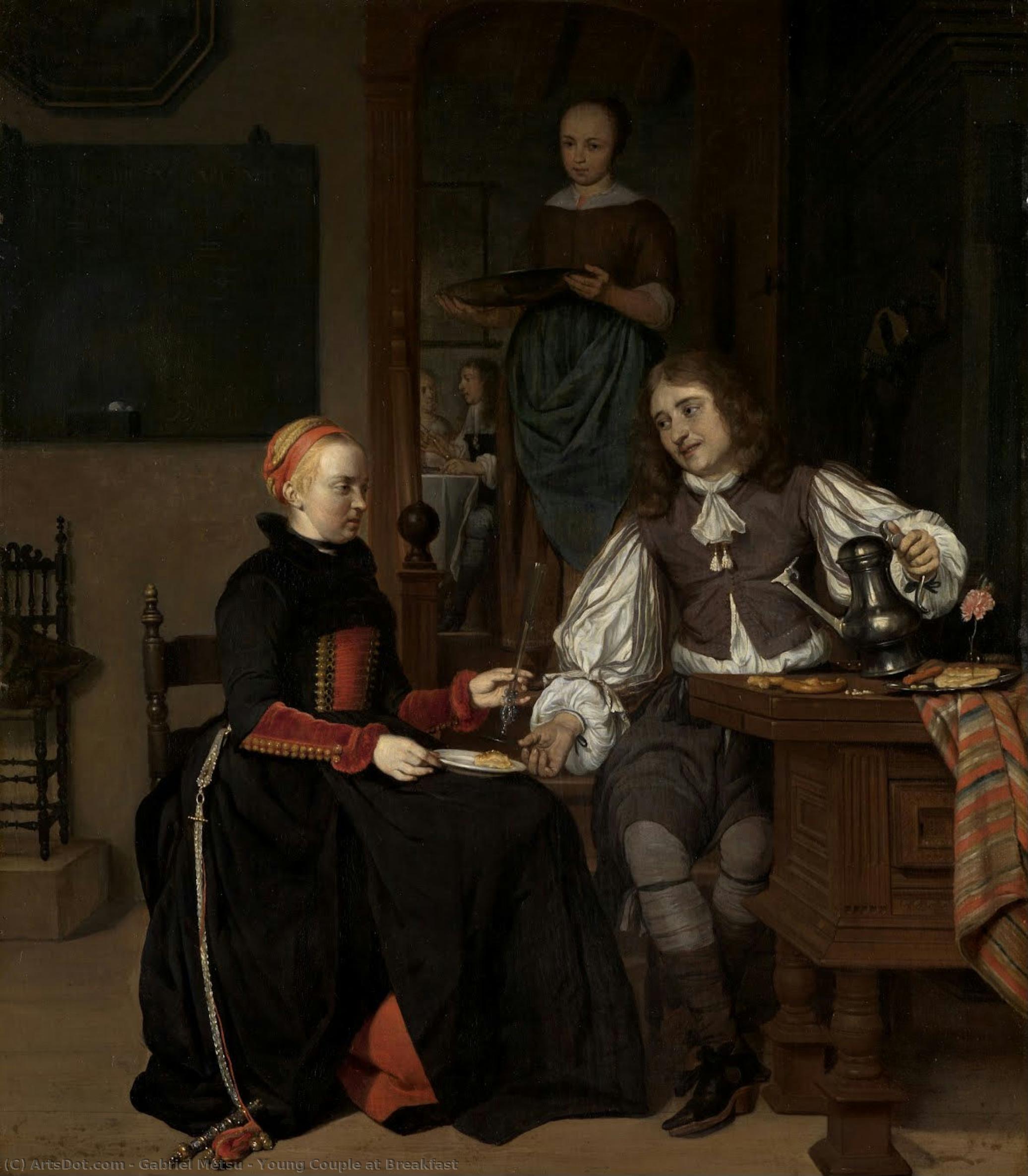 Young Couple At Breakfast — Габриэль Метс