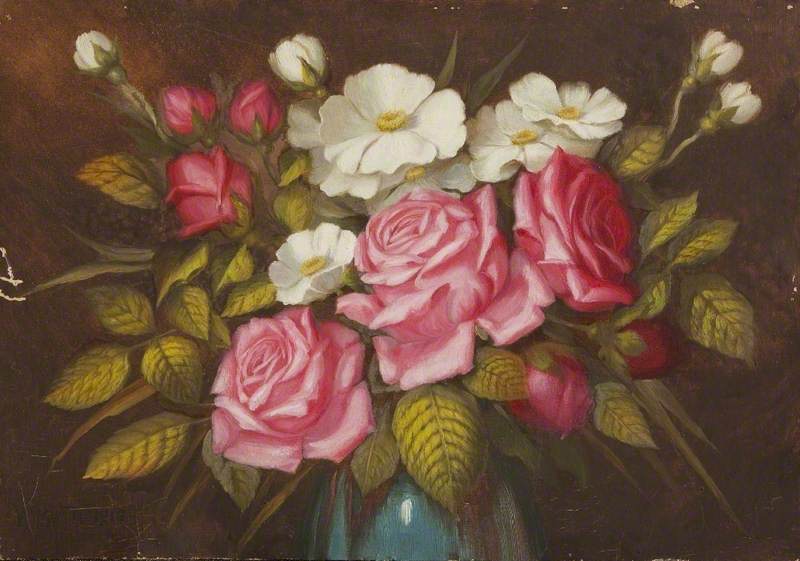 Still Life, Roses — William Richard Bunting