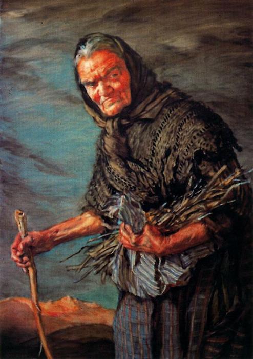 Juana The Witch Collecting Firewood — Jorge Apperley