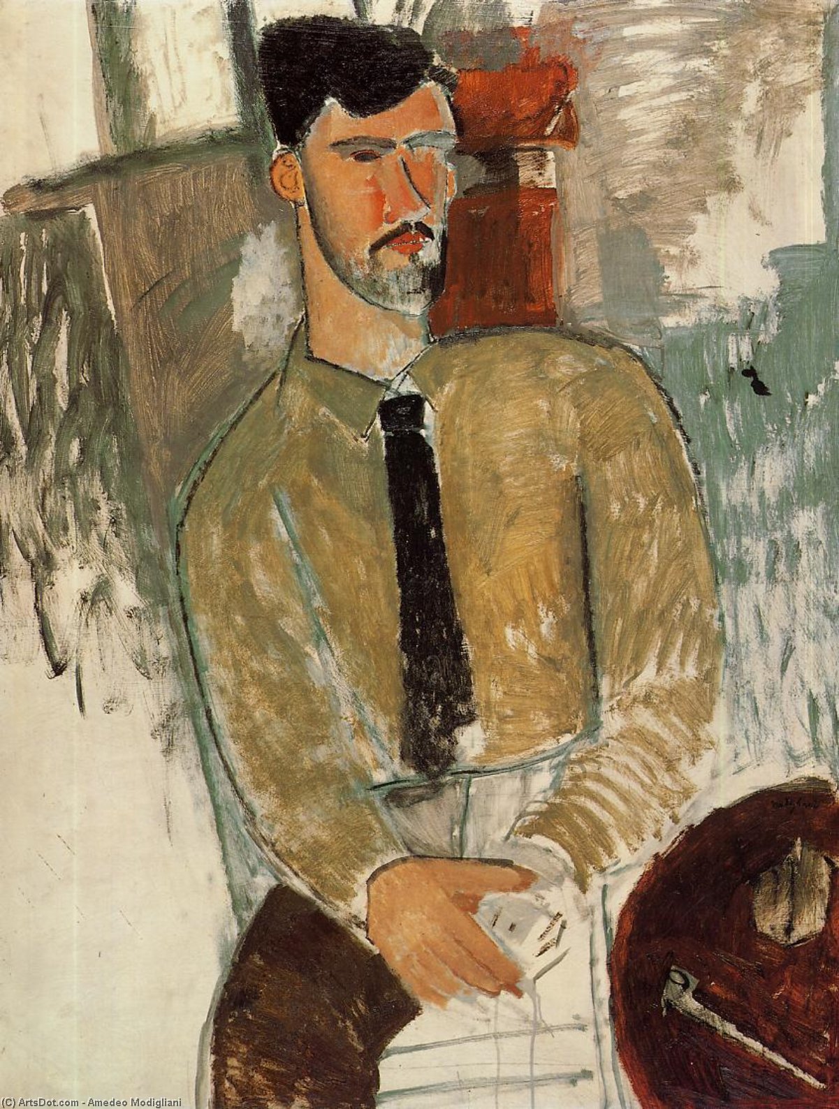 Portrait Of Henri Laurens 1 — Amedeo Clemente Modigliani