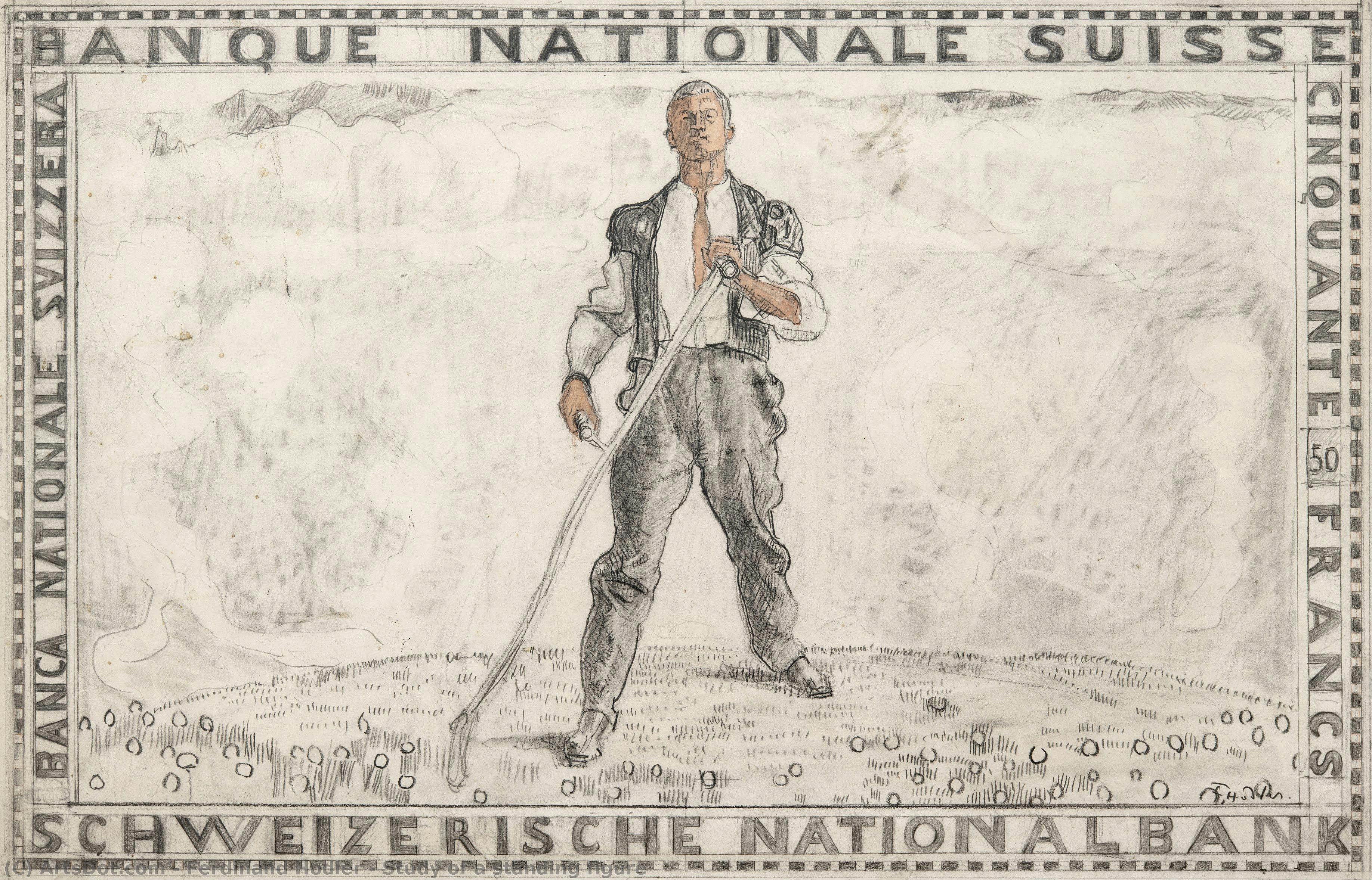 Study Of A Standing Figure — Ferdinand Hodler