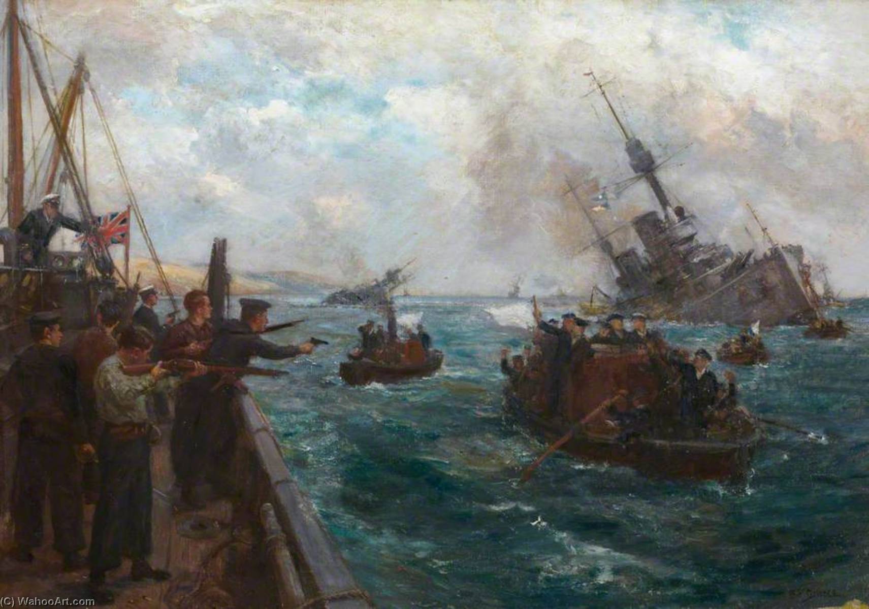 Sinking Of The German Fleet – Scapa Flow On Saturday 21 June 1919 — Bernard Finnigan Gribble