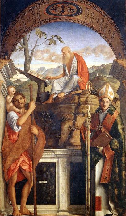 Sts Christopher, Jerome And Ludwig Of Toulouse — Giovanni Bellini