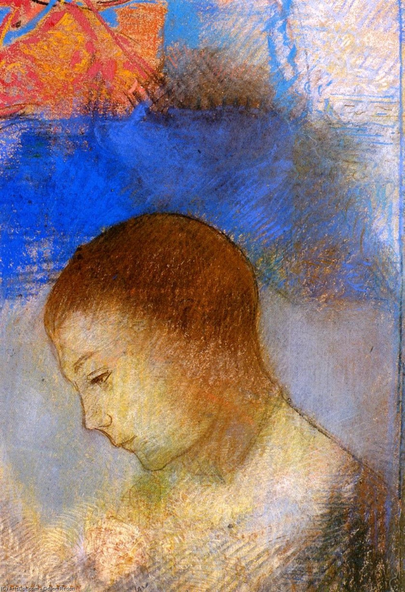 Portrait Of Ari Redon In Profile — Odilon Redon