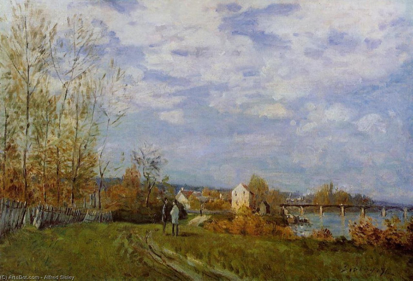 Banks Of The Seine At Bougival — Alfred Sisley