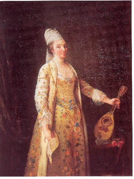 Portrait De Madame Louis Chénier En Costume Grec Ou En Costume De Mariée — Cazes Le Fils