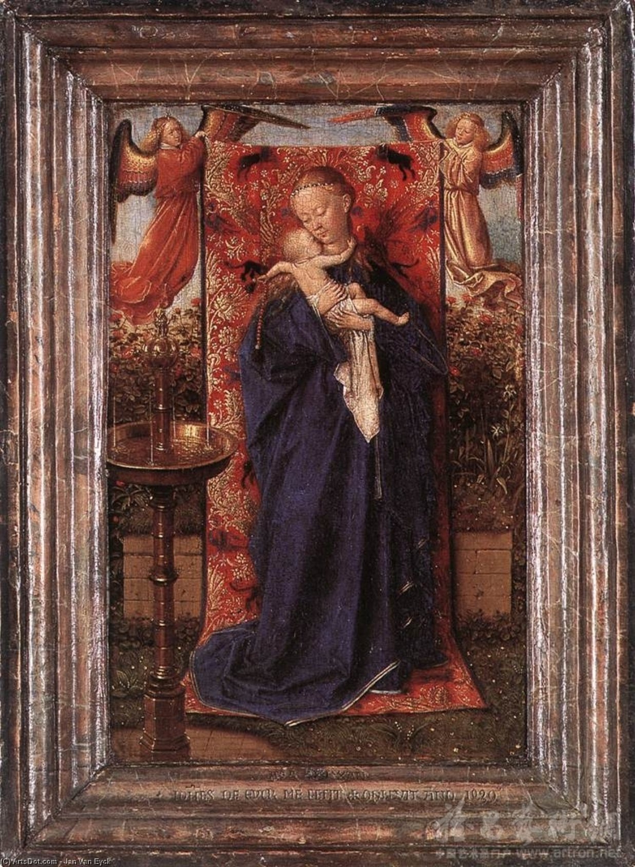 Madonna And Child At The Fountain — Jan Van Ejck