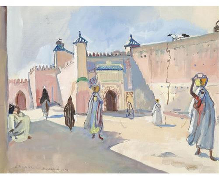 Street In Marrakech — Zinaida Serebriakova