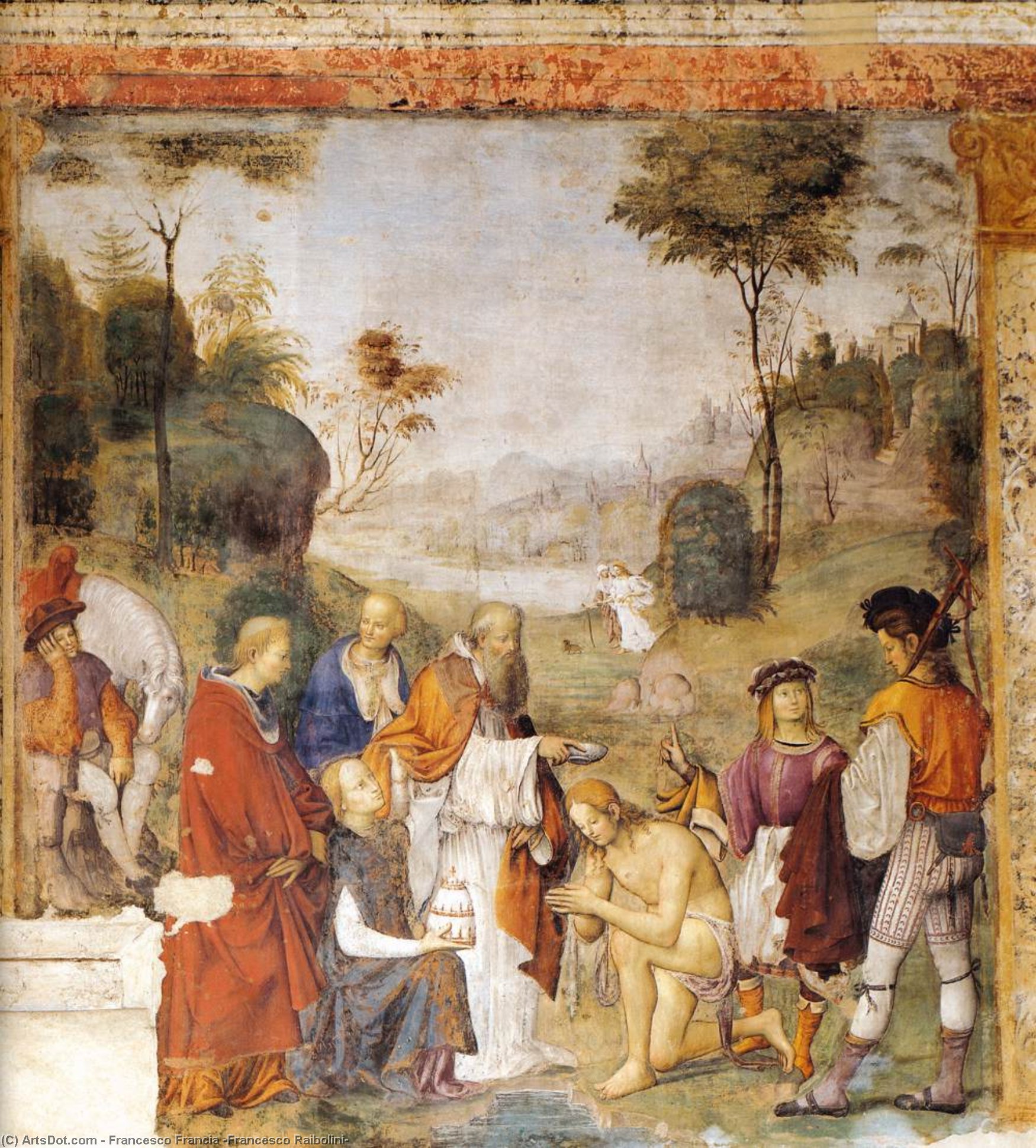 Legend Of Sts Cecilia And Valerian, Scene 3 — Francesco Francia (francesco Raibolini)