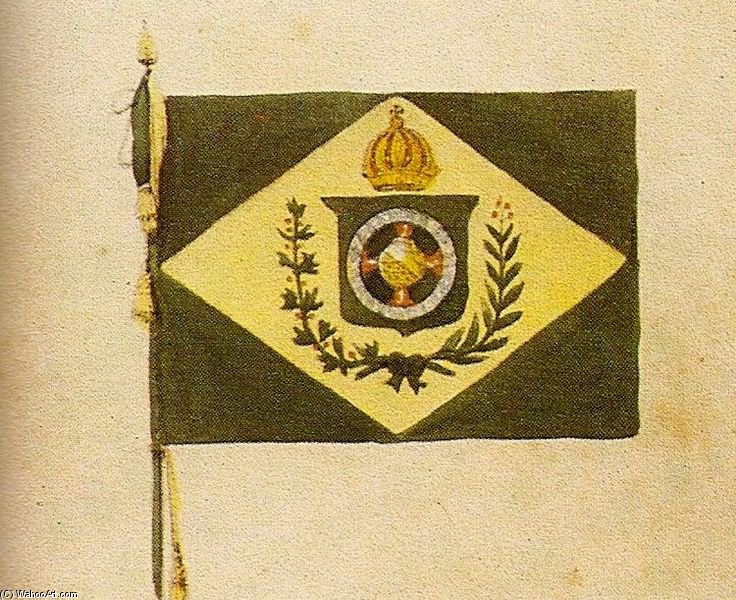 Brazilian Flag And Flag — Jean-baptiste Debret
