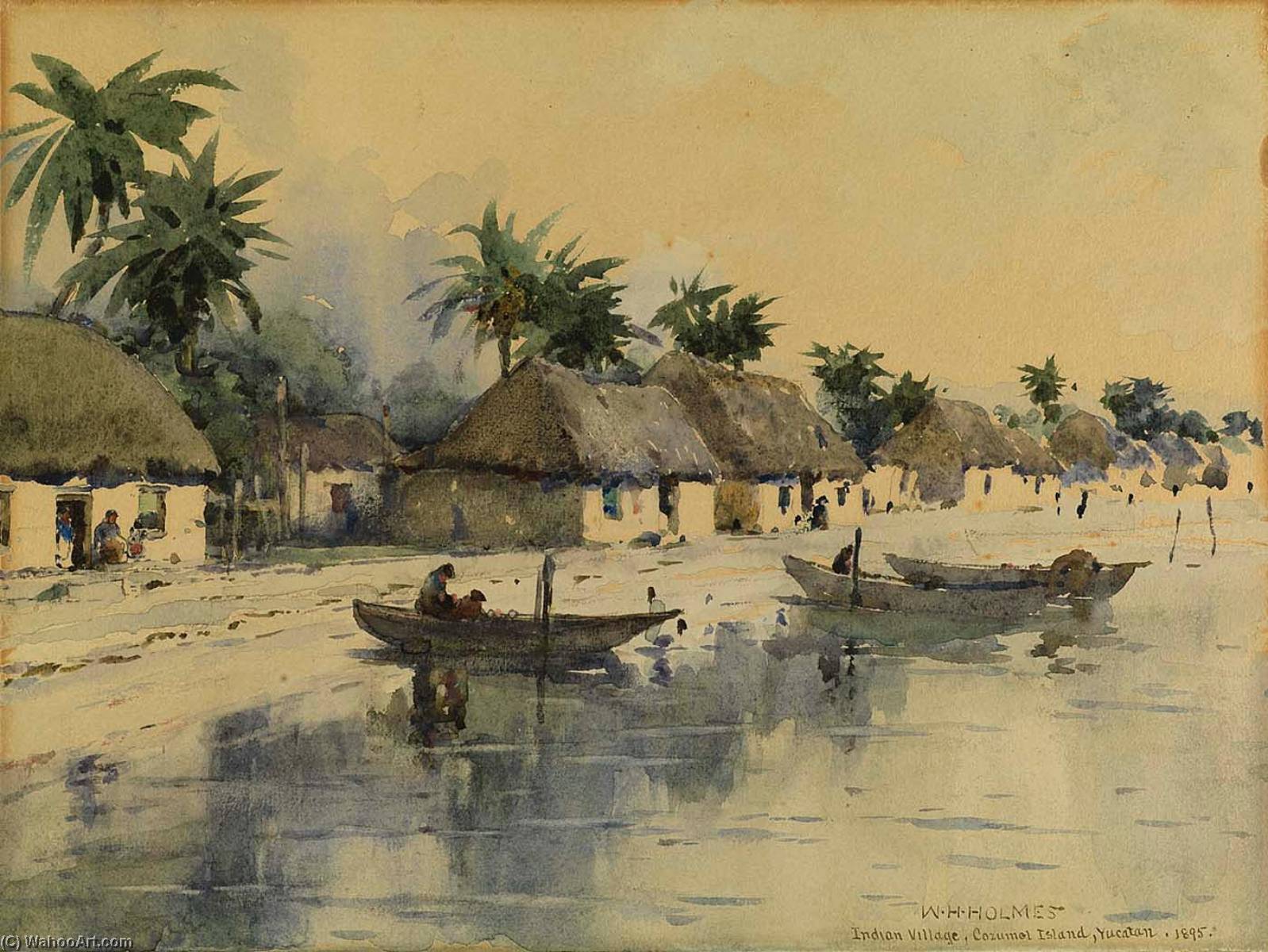 Indian Village, Cozumel Island, Yucatan — William Henry Holmes