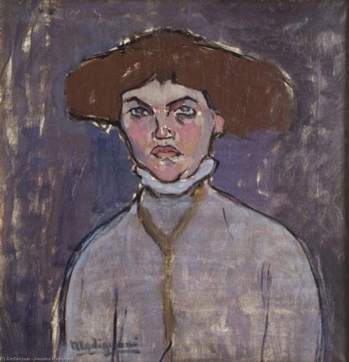 Bust Of Young Girl — Amedeo Clemente Modigliani