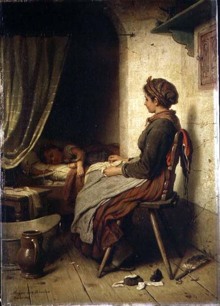 The Sleeping Child — Meyer Georg Von Bremen (johann Georg Meyer)
