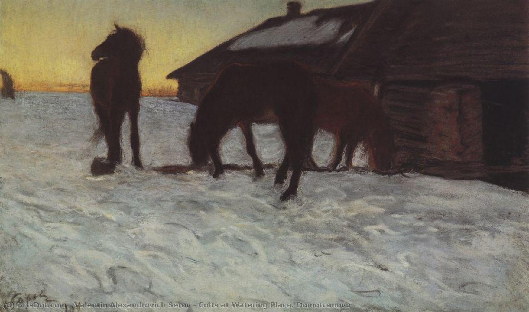 Colts At Watering Place. Domotcanovo — Valentin Alexandrovich Serov