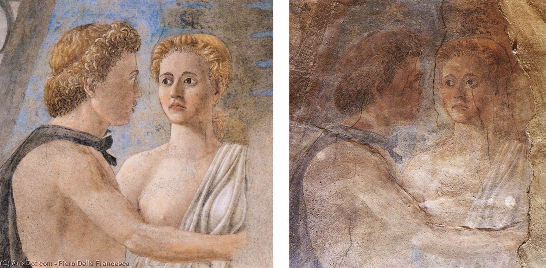 Un Detalle Después Y Antes De Restauración — Piero Della Francesca