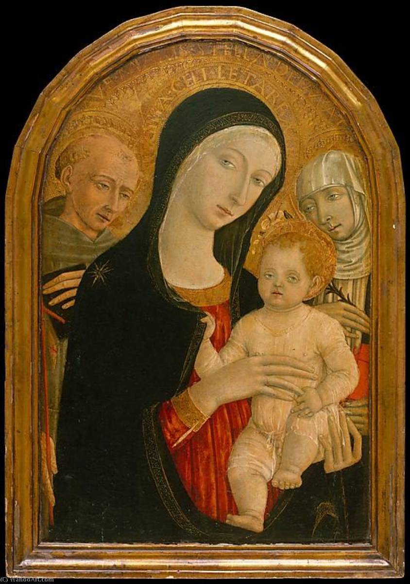 Madonna And Child With Saints Francis And Catherine Of Siena — Matteo Di Giovanni Di Bartolo