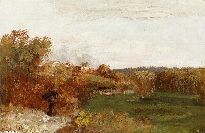 Valley At Fontcouvert — Gustav Кјорбе
