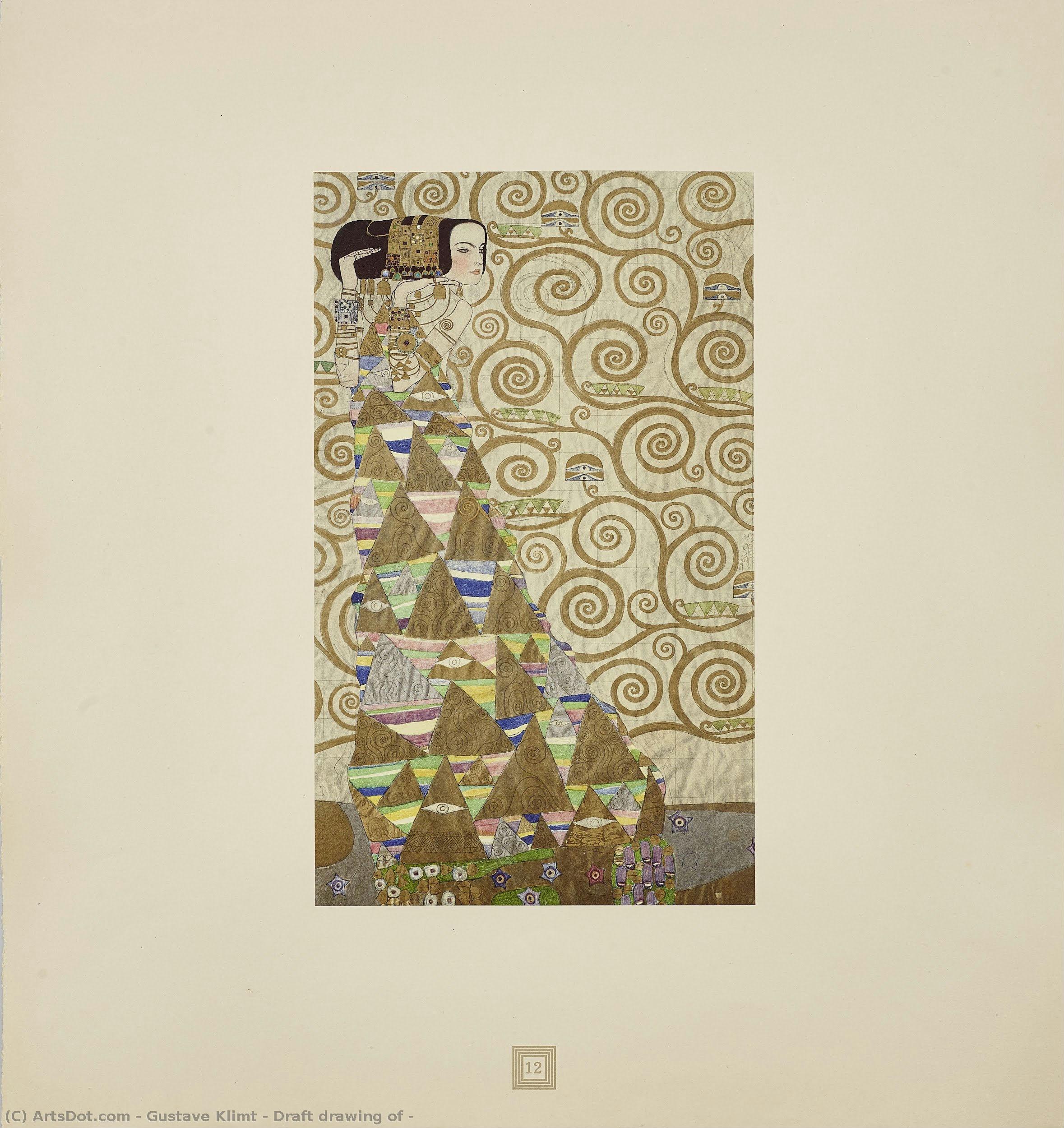 Draft Drawing Of — Gustav Klimt