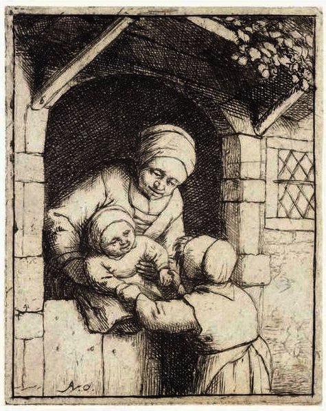 Mother With Two Children — Adriaen Van Ostade