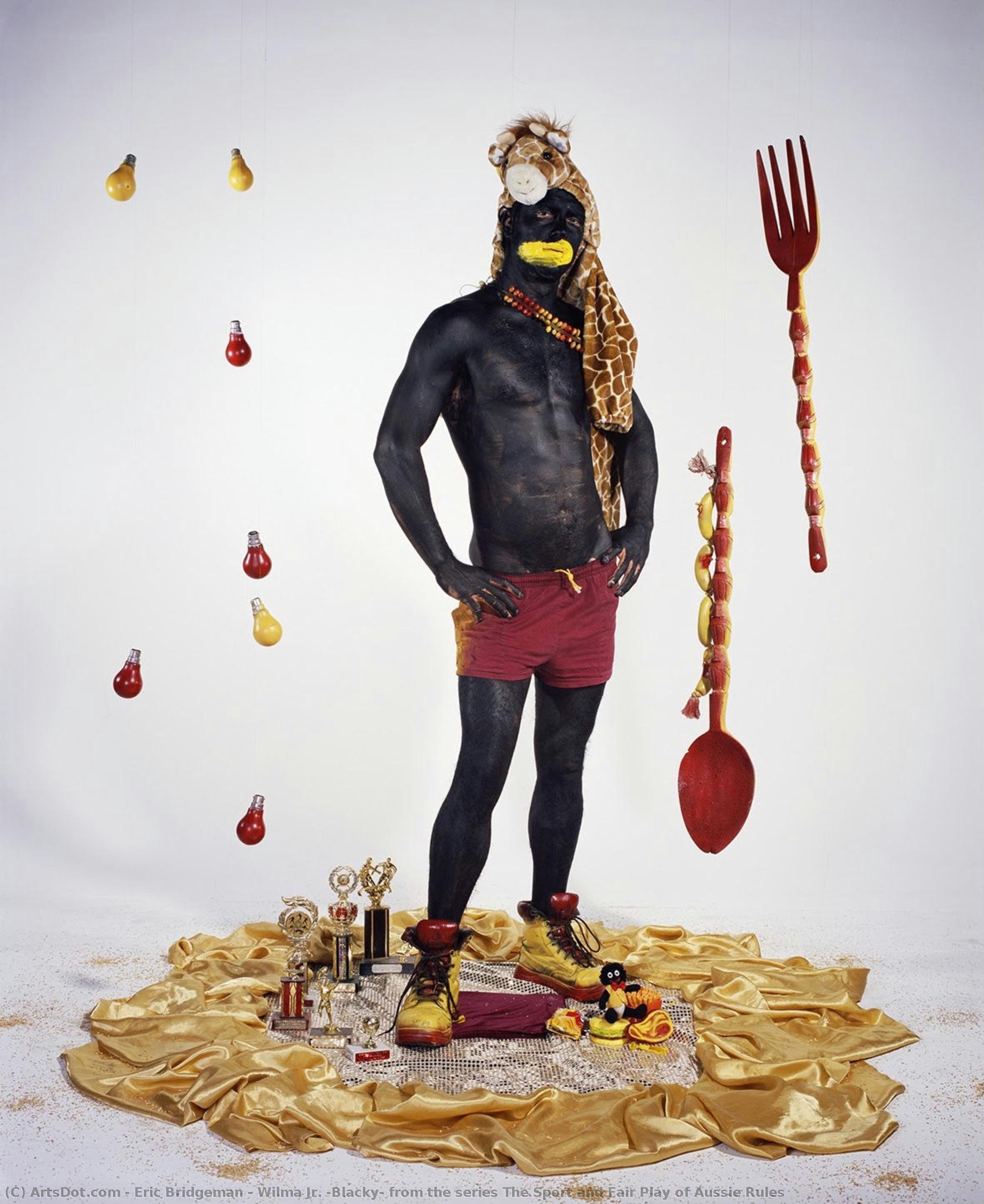 Wilma Jr. (blacky) From The Series The Sport And Fair Play Of Aussie Rules — Eric Bridgeman