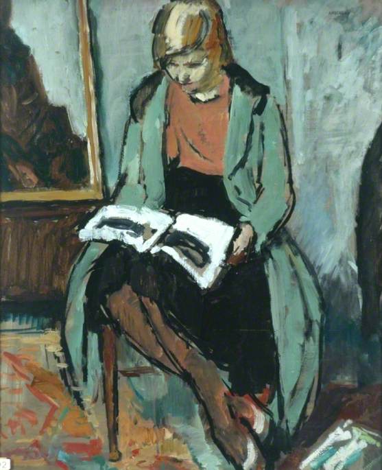 Girl Reading (verso) — Philip Naviasky