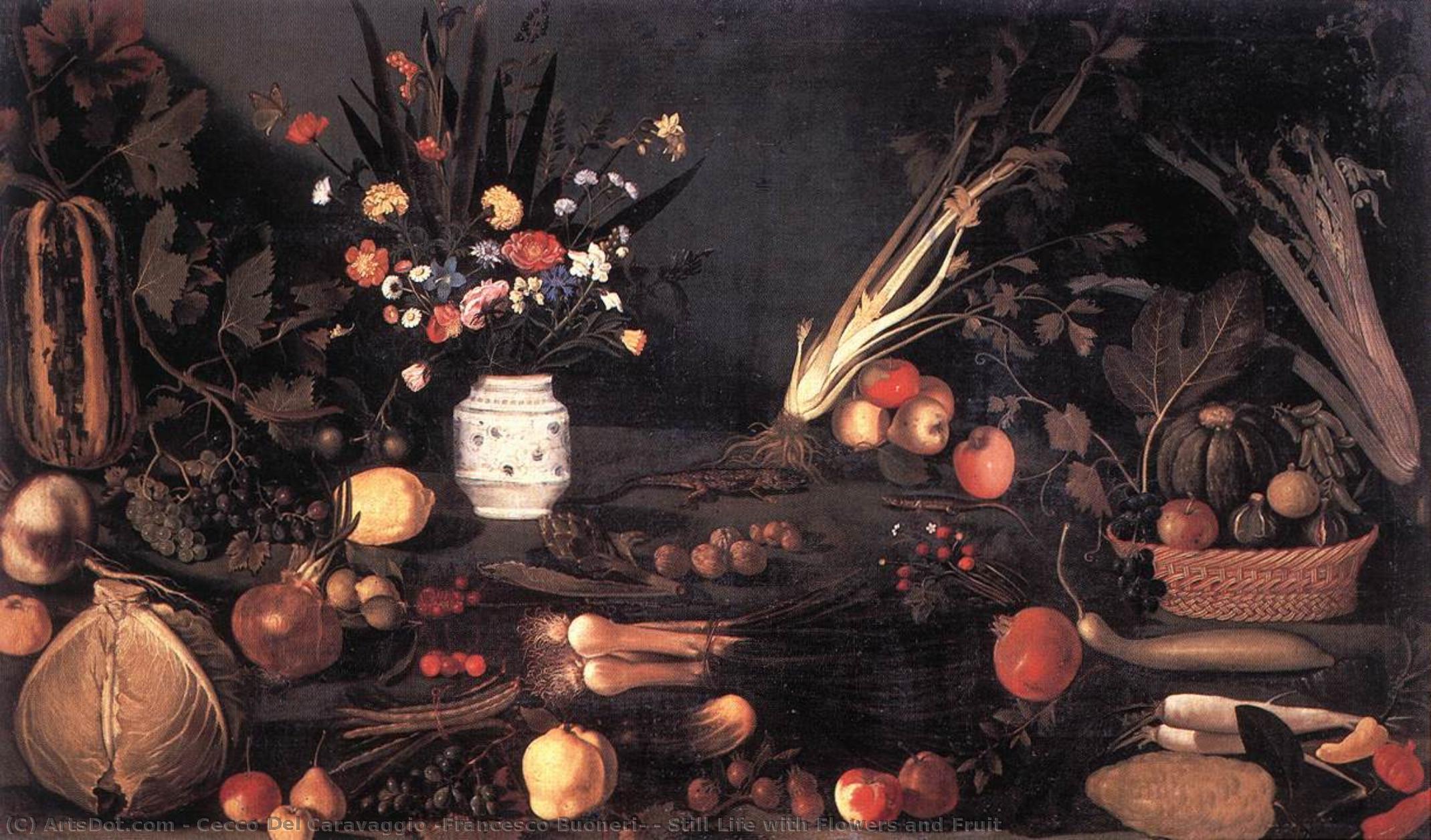 Still Life With Flowers And Fruit — Čeko Del Karavadžo