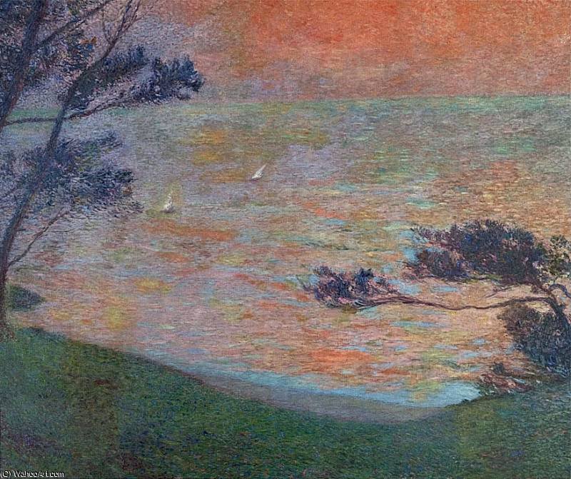 Sunset At Sea — Henri Jean Guillaume Martin