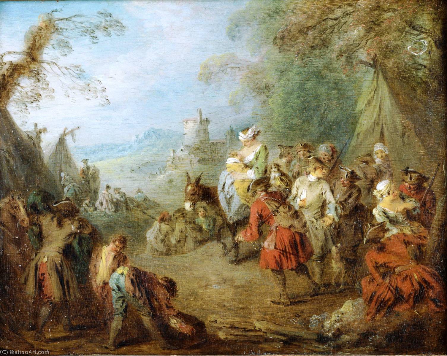 Encampment (soldiers' Halt) — Jean-baptiste Pater