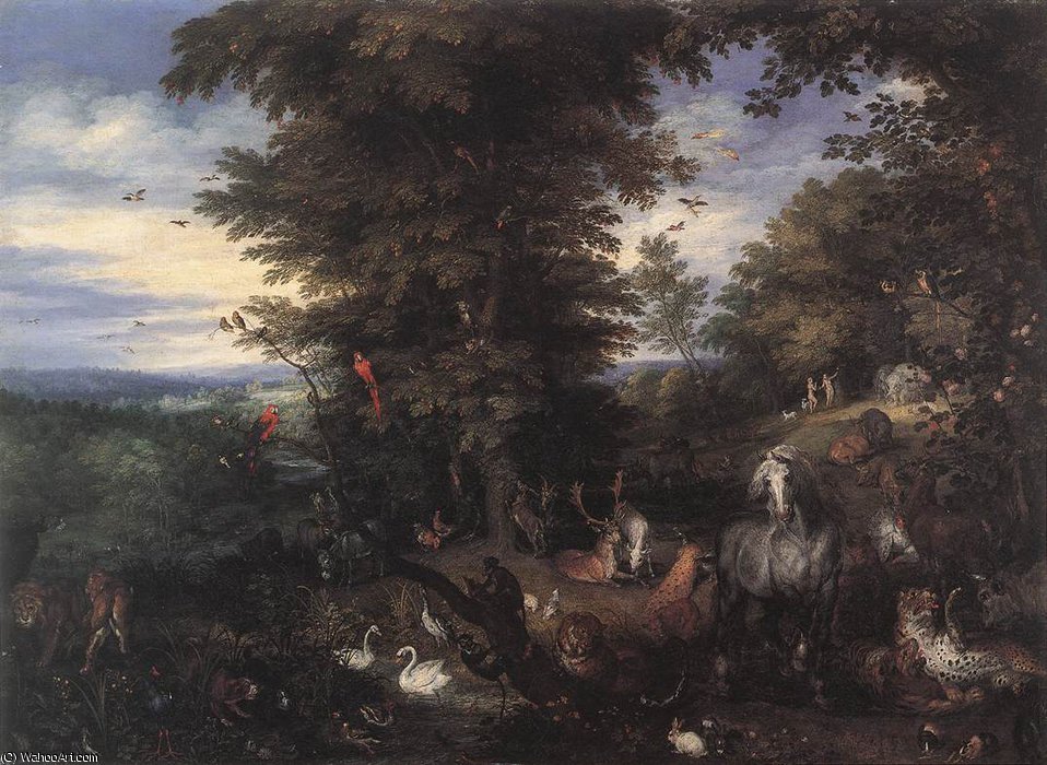Adam And Eve In The Garden Of Eden — Jan Brueghel The Elder
