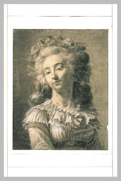 Portrait Of A Young Woman Wearing The Manner Of Marie Antoinette — Louise Élisabeth Vigée Le Brun