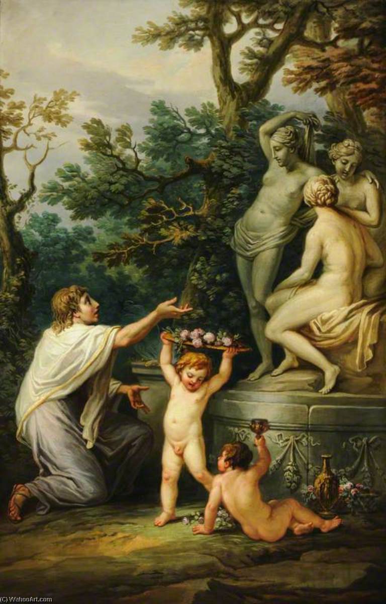 Anacreon Sacrificing To The Three Graces — Antonio Zucchi